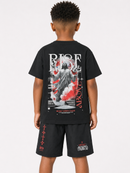 Highly Undrtd Kids 'Rise Above' T-Shirt (Black/Silver) US6100K