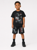 Highly Undrtd Kids 'Rise Above' T-Shirt (Black/Silver) US6100K