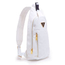 Mint Crocodile Sling Bag (White)