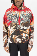 Rebel Minds 'Heaven' Rhinestone Tapestry Hoodie (Red) 152-337 - FRESH N FITTED