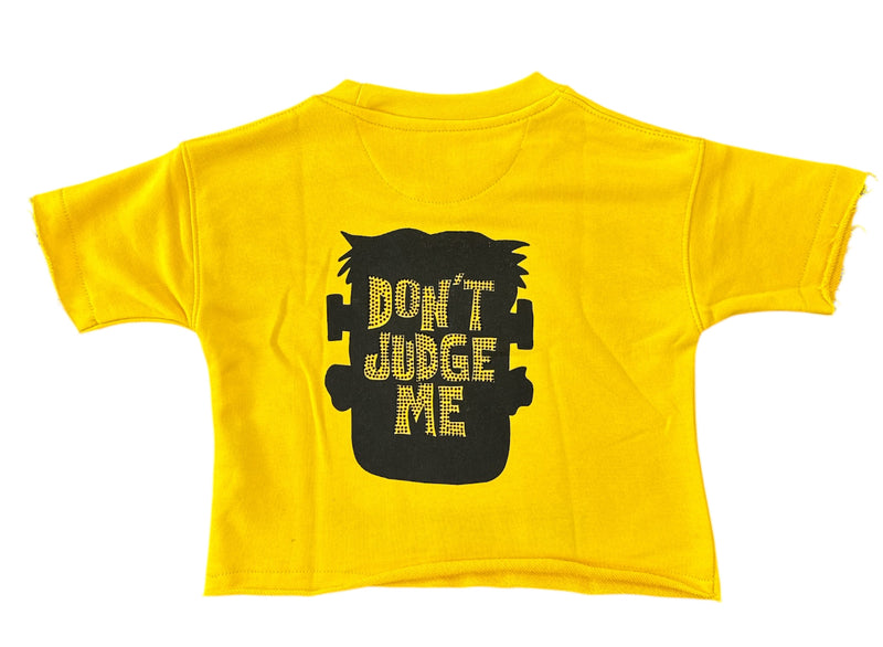 Focus Kids 'Face' Cropped T-Shirt (Yellow) 80710T/K - FRESH N FITTED