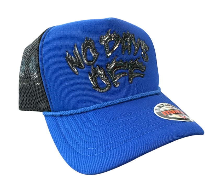 MUKA 'No Days Off' Trucker Hat (Royal) T5483 - FRESH N FITTED