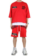 Kleep 'Asen' Premium Cropped T-Shirt (Red) KT-1840S - FRESH N FITTED