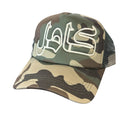 KML ‘SCRIPT' Trucker Hat (Woodland Camo) - FRESH N FITTED