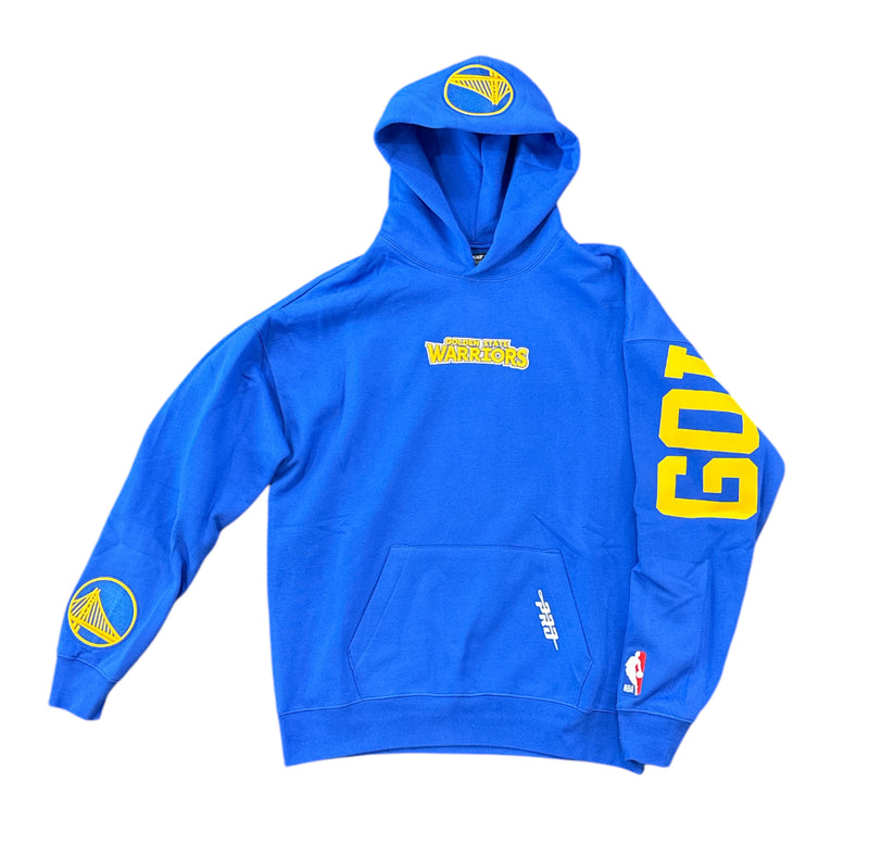 Pro Standard 'Golden State Warriors Wingspan' Drop Shoulder Hoodie (Royal Blue) BGW5515775