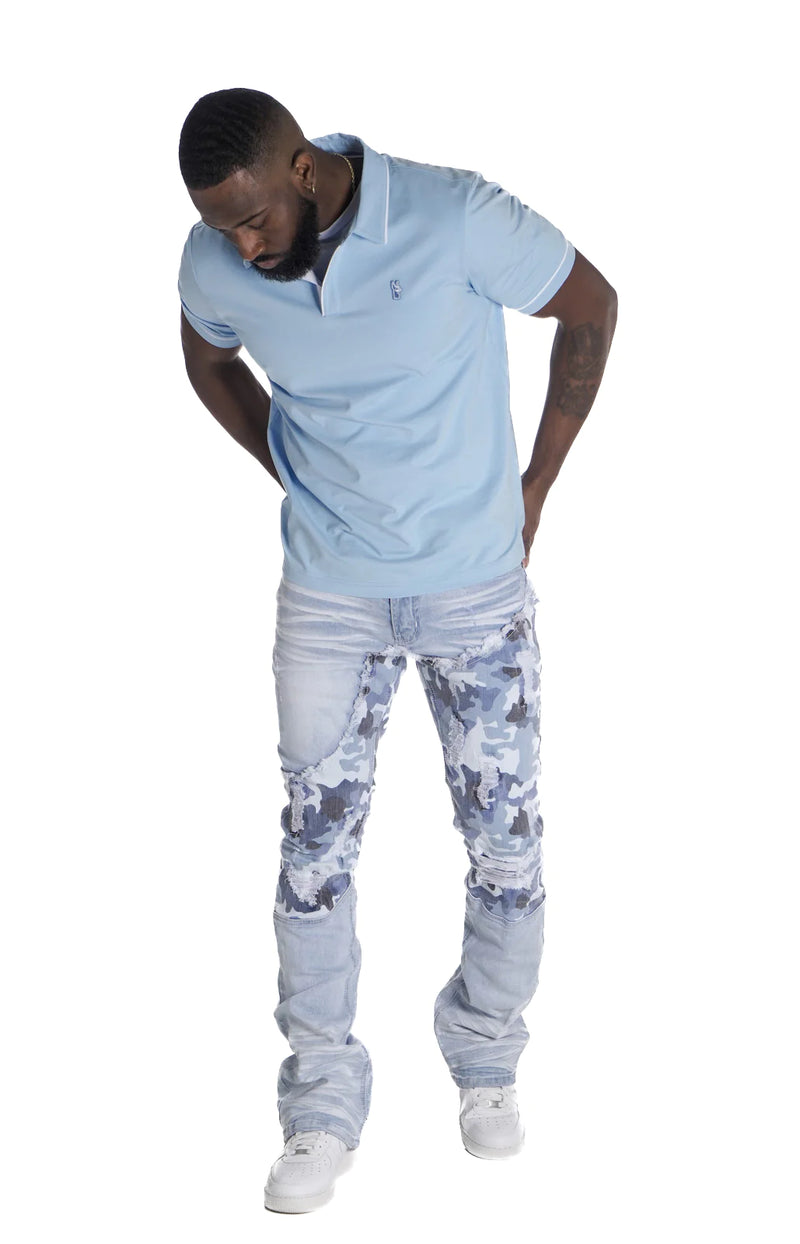 Makobi ' Costello' Stacked Denim (Light Wash) M1919 - Fresh N Fitted Inc