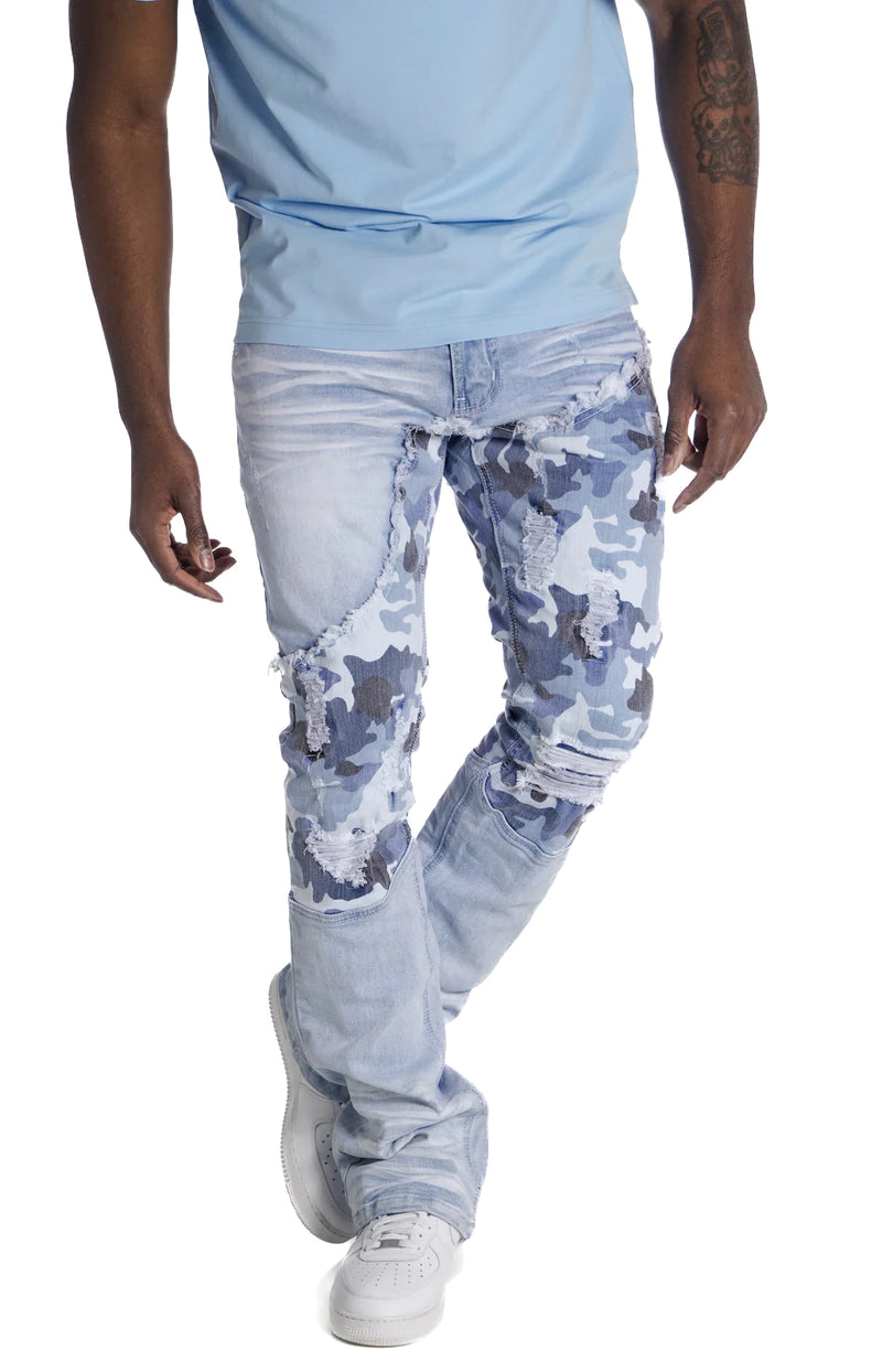 Makobi ' Costello' Stacked Denim (Light Wash) M1919 - Fresh N Fitted Inc