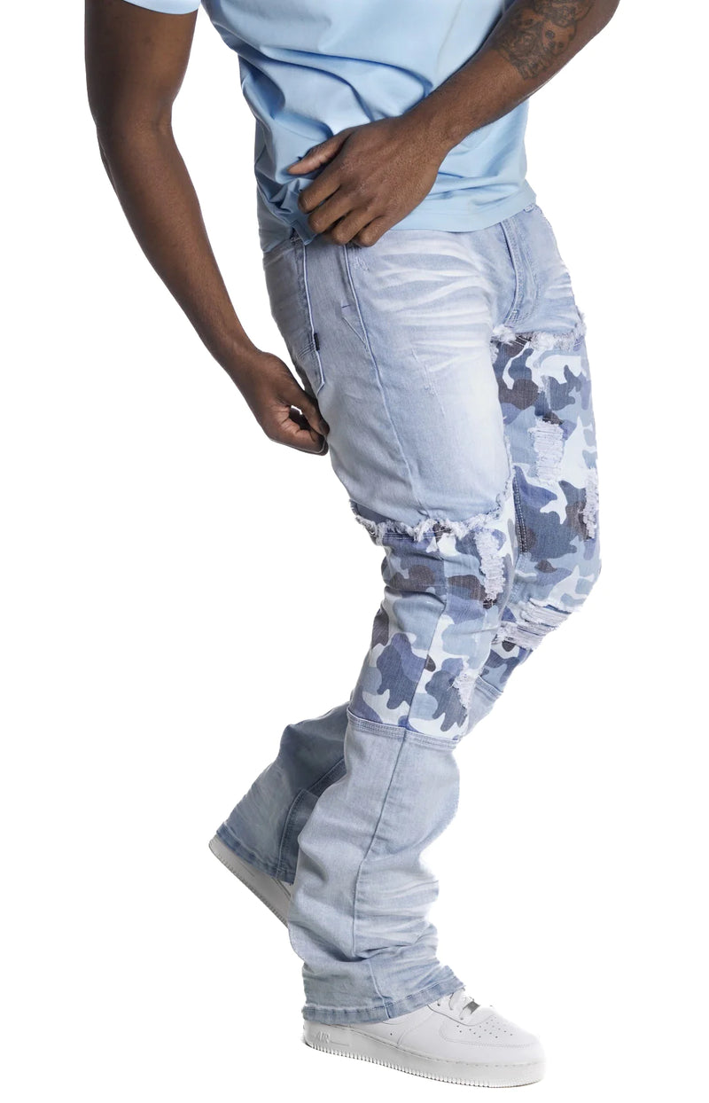 Makobi ' Costello' Stacked Denim (Light Wash) M1919 - Fresh N Fitted Inc