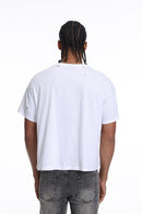Syndicate 'SLM' Cropped T- Shirt (White) SYN_TT3