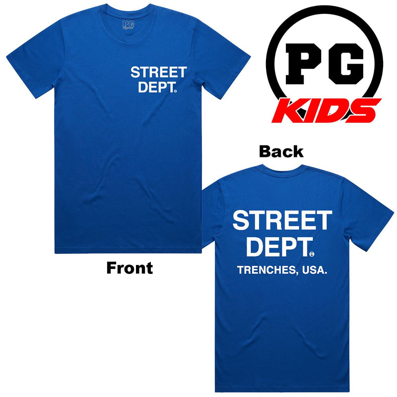 PG Apparel Kids 'Street Dept' T-Shirt (Royal) SD800