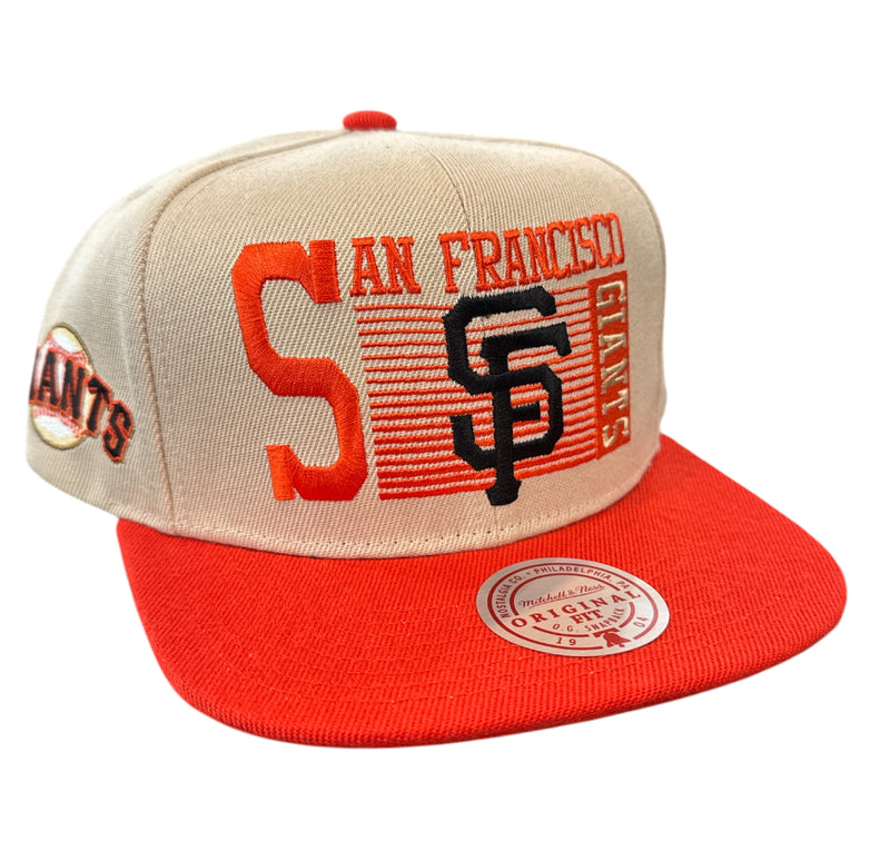 Mitchell & Ness 'San Francisco Giants' MLB Speed Zone Snap Back Hat (Off White) HHSS7558 - FRESH N FITTED