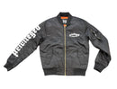 Bleecker & Mercer 'Privileged' Gothic Letter Bomber Jacket (Black) J470 - FRESH N FITTED