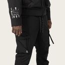 Smoke Rise 'Utility' Stacked Windbreaker Pants (Black) WP26S483