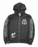 Highly Undrtd 'Above All' Rhinestone Zip-Up Hoodie (Black) UF5604 - FRESH N FITTED