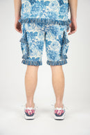 Rebel Minds 'Flowers' Tapestry Shorts (Blue) 641-995 - FRESH N FITTED