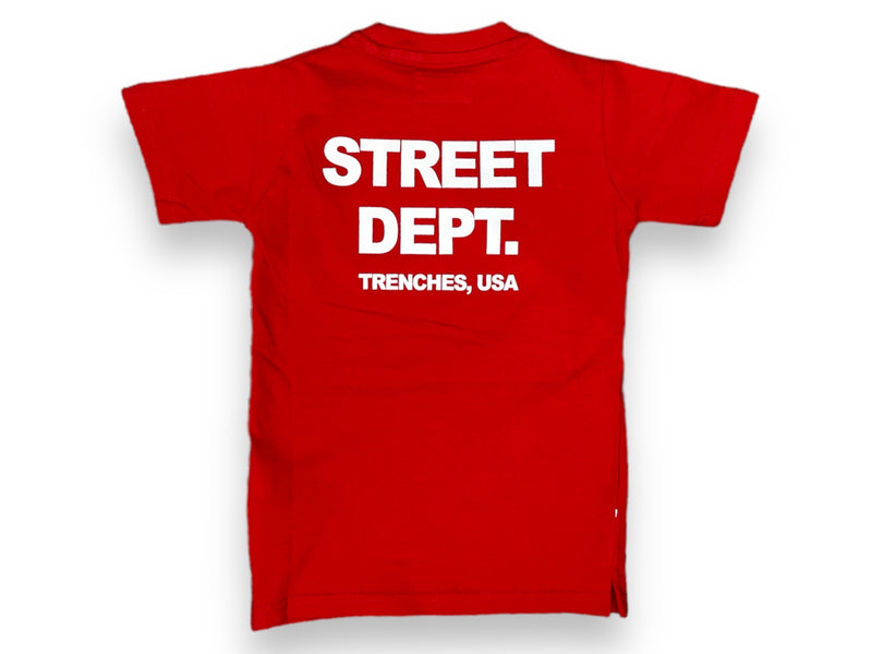 Evolution Kids 'Street Dept' T-Shirt (Red) EV-180489K - FRESH N FITTED-2 INC