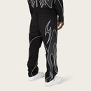 Smoke Rise 'Gear Shift' Straight Windbreaker Pants (Black) WP26S486