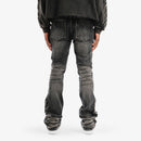 VOYAGE STUDIO 'PEARL' Flare Embroidery Denim (Washed Black) 53P26