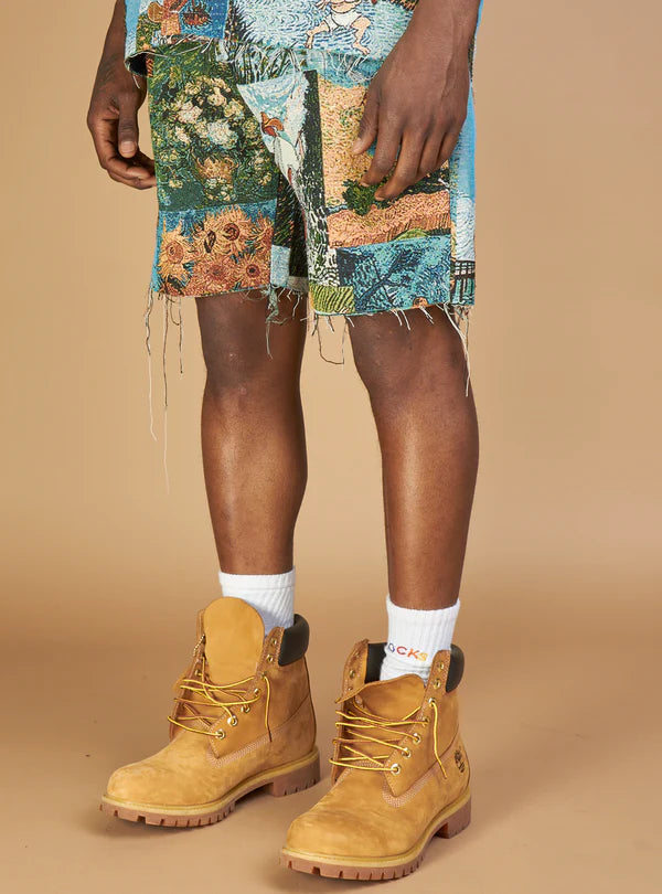 Majestik 'Van Gogh' Tapestry Jacquard Shorts (Lt. Blue)