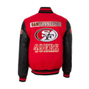 Pro Standard 'San Francisco 49ers Split Logo' Varsity Jacket (Red) Fs46410391 - FRESH N FITTED