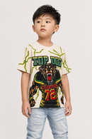 FWRD Kids 'Top Dog' Rhinestone Jersey T-Shirt (Cream/Green) FW-180824LK/K