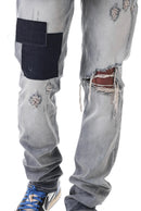 KDNK Block Stacked Denim KND4504 (Steel Blue) - FRESH N FITTED