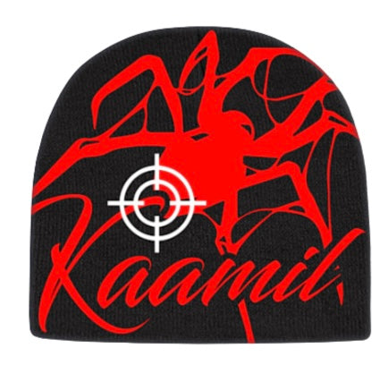 KML 'SPIDA' Jacquard Beanie (Black/Red)