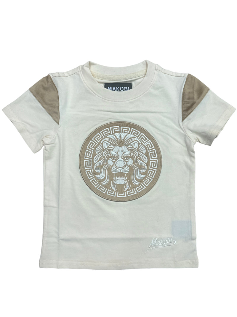 Makobi Kids "Leone" Kids Tee (Natural) B103 - Fresh N Fitted Inc