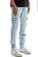 KDNK 'Cargo Skinny'  Denim KND4630 (Blue) - FRESH N FITTED