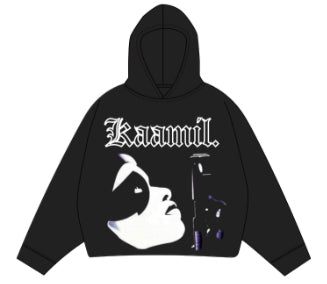 KML 'DEAD PREZ’ Cropped Hoodie (Black)