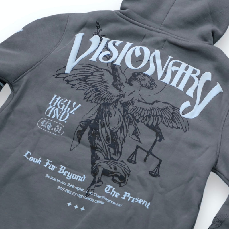 Highly Undrtd 'Visionary Angel' Hoodie (Pewter) UF4660