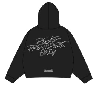 KML 'DEAD PREZ’ Cropped Hoodie (Black)