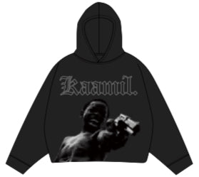 KML 'ZE' Cropped Hoodie (Black)