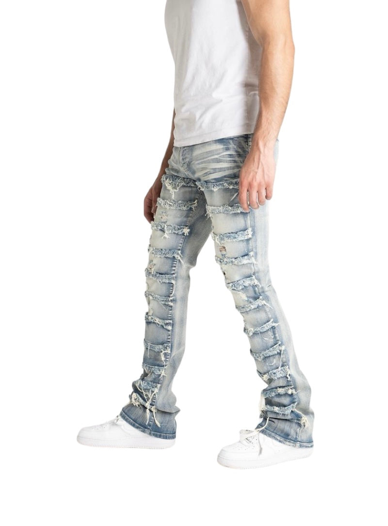 Spark Stretch Distressed Stack Denim (Tint) S3016