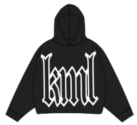 KML 'LOGO’ Cropped Hoodie (Black)