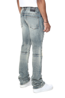 Smoke Rise 'Vintage Washed' Stacked Flare Denim (Topaz Blue) JP24702 - FRESH N FITTED