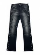 Taker 'Metal studed'  Premium stretch Stack Denim (Black ash) T4131 - FRESH N FITTED