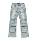 Vicious Denim 'Silver Studded' Straight Denim (Light Blue) VC754 - FRESH N FITTED