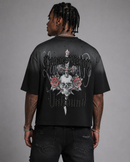 Smoke Rise 'Legacy Vision' Wide Crop Shirt (Black) KT26S663