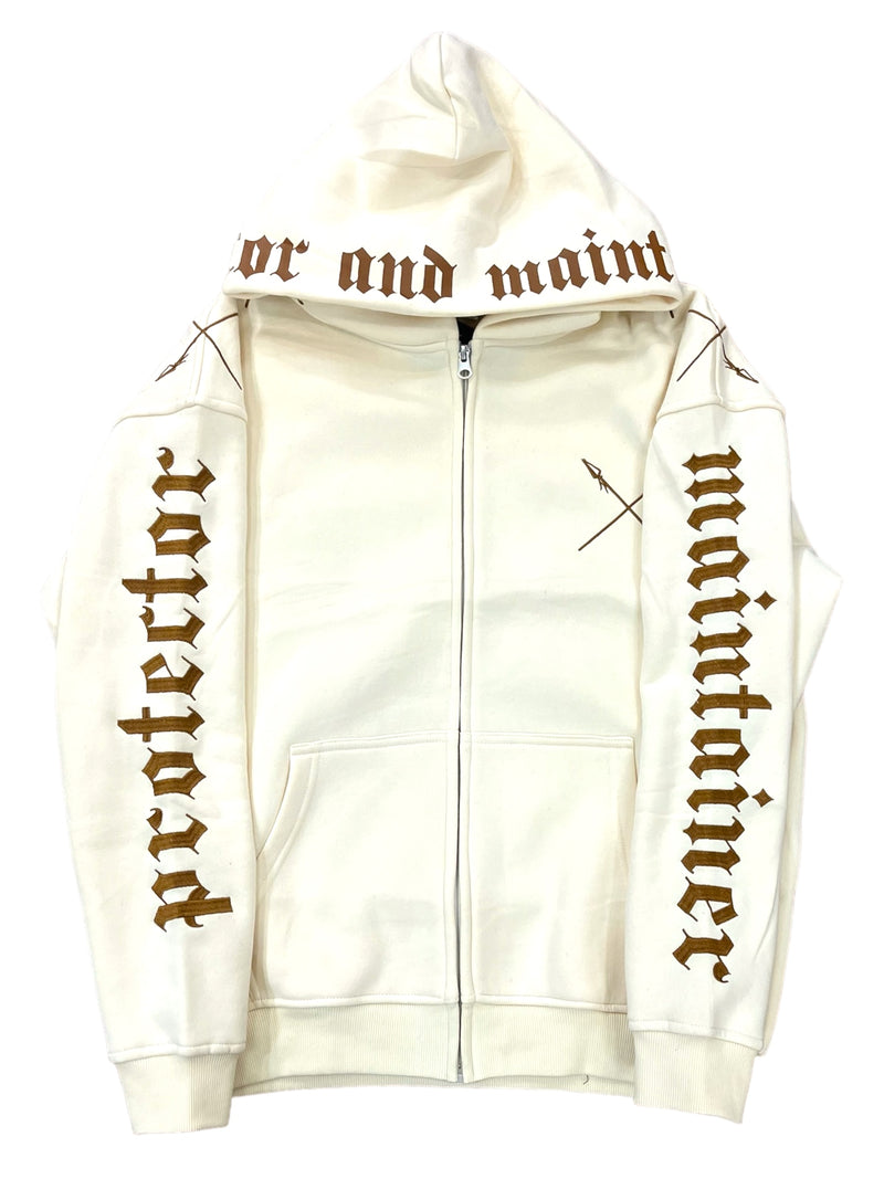 Protector and Maintainer 'Core' Zip Up (Cream)