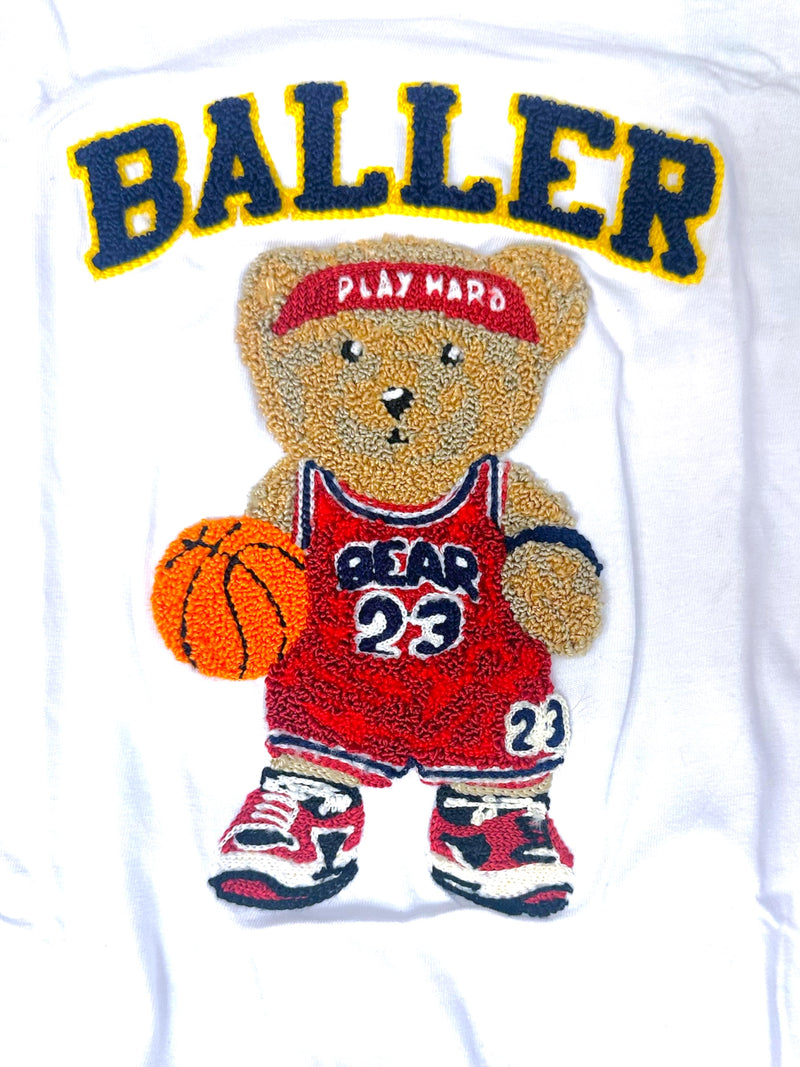 FWRD Kids 'Baller Bear' T-Shirt (White) FW-180476