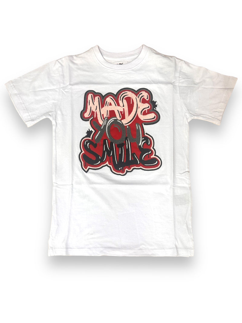 Evolution Kids 'Made You Smile' T-Shirt (White) EV-180509