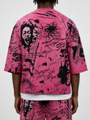 Kleep Tooley Washed 100% Cotton S/N Jersey 3/4 Sleeve Tee in Pink KT1930S