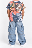 Black Pike Kids 'Saint' T-Shirt In Peach