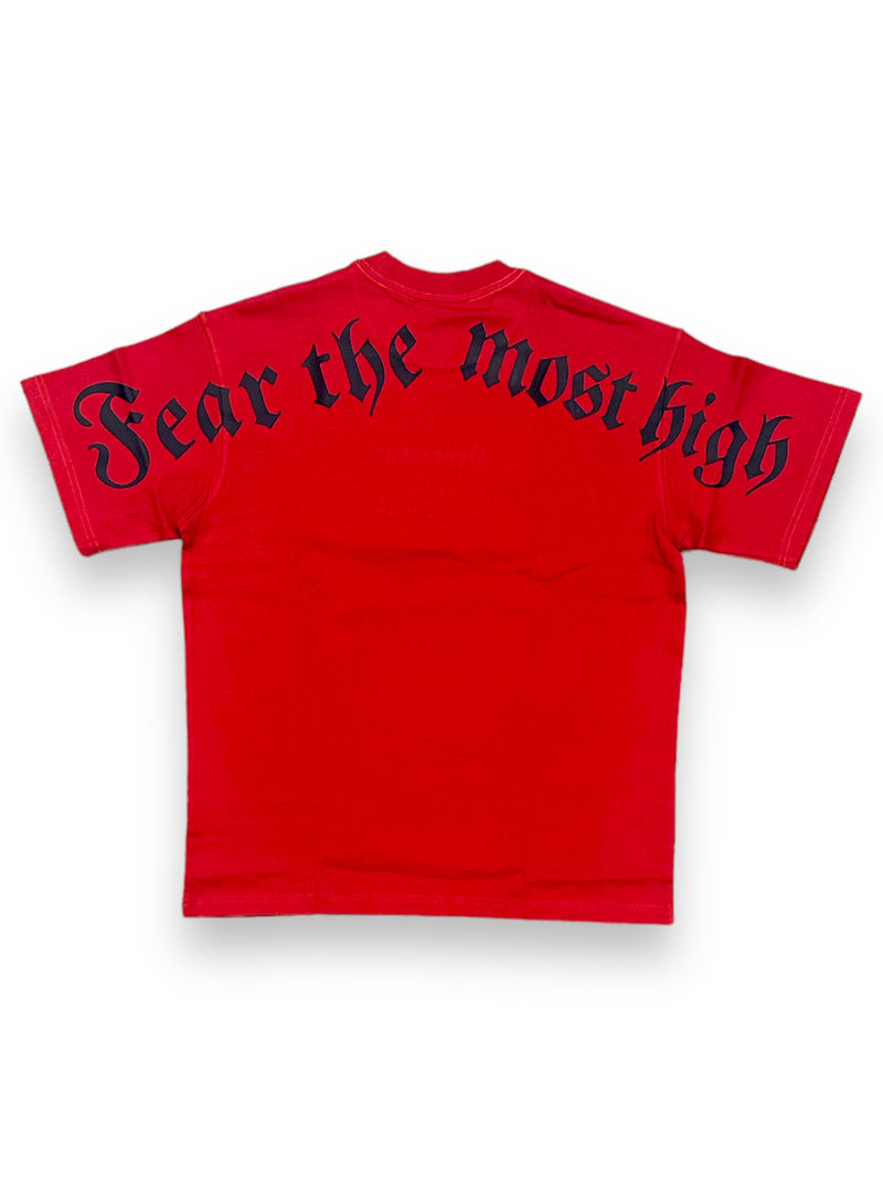 Protector and Maintainer 'Fear The Most High' T-Shirt (Red/Black)