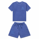 Black Label Kids 'Bling' Shorts (Dye Blue) - FRESH N FITTED