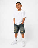 FWRD Kids Wild Tiger Denim Shorts (Med Tint) FW-22278K - FRESH N FITTED