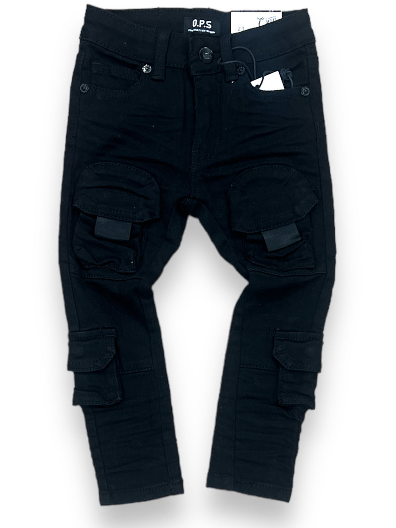 Ops Kids 'Cargo' Utility Pants - OPS1706-Black - Fresh N Fitted Inc