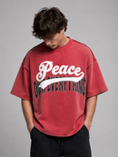 Inner Peace 'Over Everything' Cropped T-Shirt (Washed Red) - FRESH N FITTED