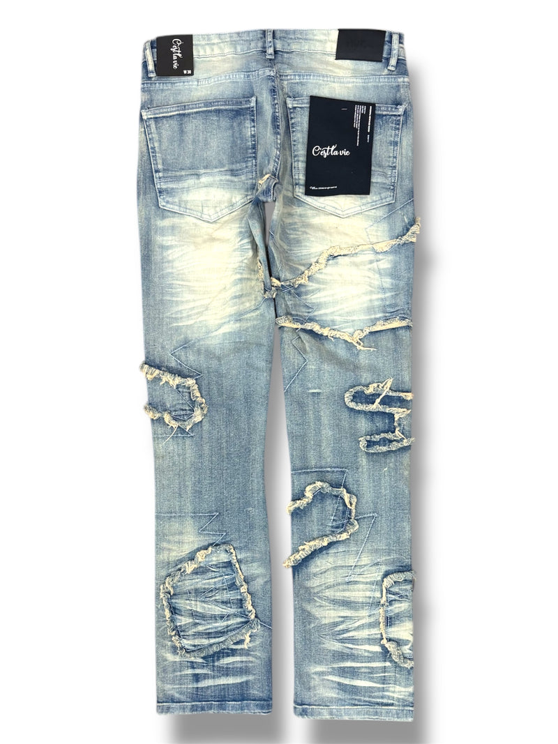 C'est La Vie 'Bandage' Slim Denim (Dirty Wash) CV1003 - FRESH N FITTED